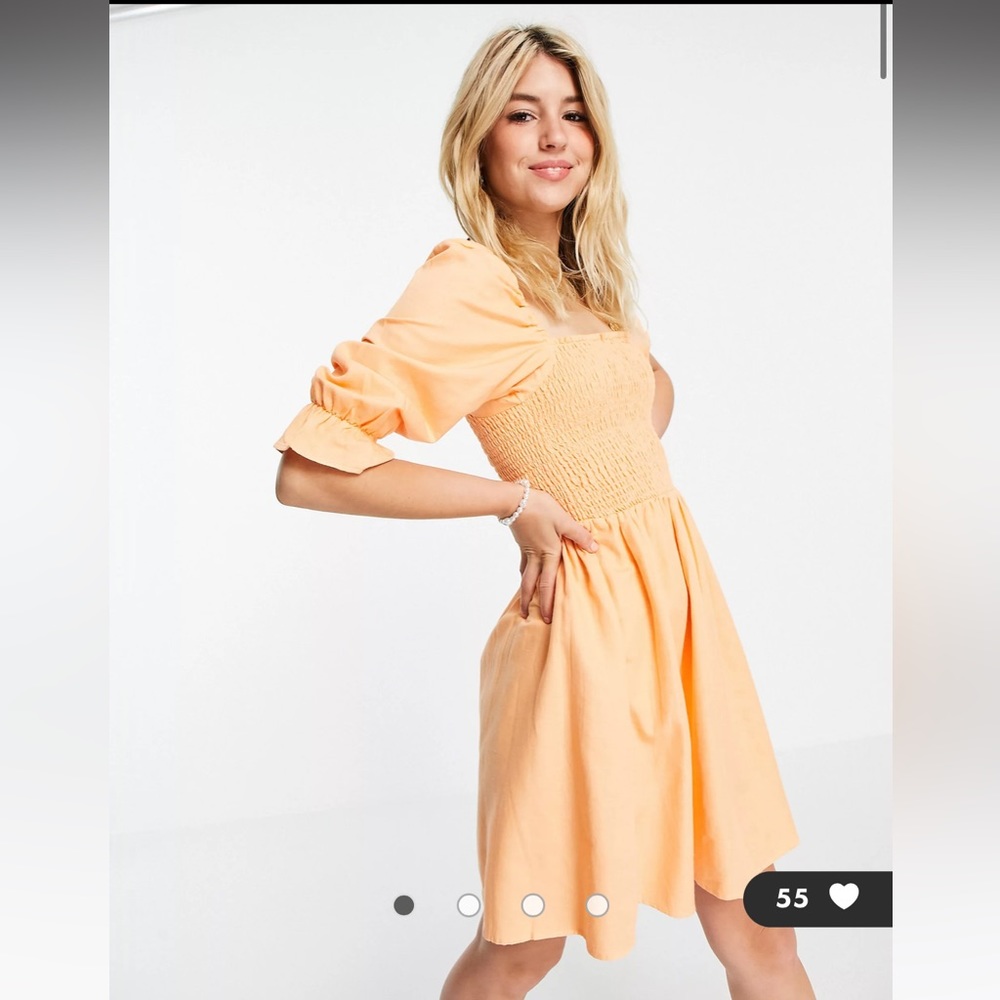 ASOS mini dress in peach